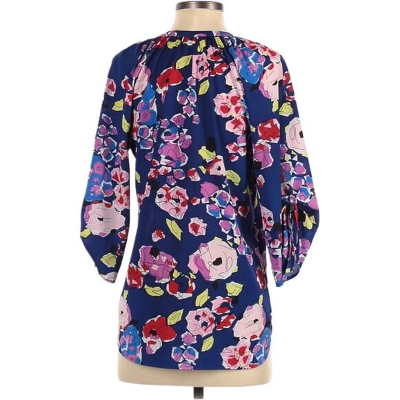 Yumi Kim Roll Tab Sleeve Floral Button Up Blouse S - Picture 2 of 3